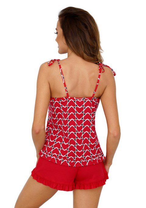 Piżama Damska Model Love 1/2 Red - Donna Donna Piżama Damska Model Love 1/2 Red - Donna Donna