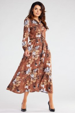 Sukienka Model A467 Brown Pattern - awama Awama