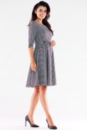 Sukienka Model A520 Houndstooth - awama Awama Sukienka Model A520 Houndstooth - awama Awama