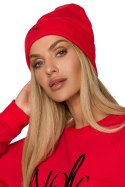 Czapka Damska Model MOE709 Red - Moe Moe Czapka Damska Model MOE709 Red - Moe Moe