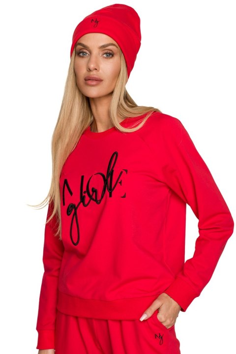 Czapka Damska Model MOE709 Red - Moe Moe Czapka Damska Model MOE709 Red - Moe Moe