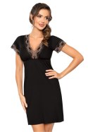 Koszulka nocna Koszula Nocna Model Hana Black - Donna Donna Koszulka nocna Koszula Nocna Model Hana Black - Donna Donna