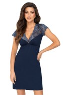 Koszulka nocna Koszula Nocna Model Melania Dark Blue - Donna Donna Koszulka nocna Koszula Nocna Model Melania Dark Blue - Donna Donna