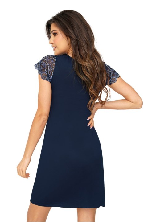 Koszulka nocna Koszula Nocna Model Melania Dark Blue - Donna Donna Koszulka nocna Koszula Nocna Model Melania Dark Blue - Donna Donna