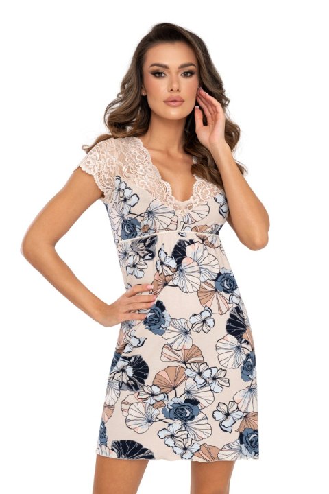 Koszulka nocna Koszula Nocna Model Sofia Light Beige - Donna Donna Koszulka nocna Koszula Nocna Model Sofia Light Beige - Donna Donna