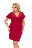Koszulka nocna Koszulka Model Doris Plus Burgund - Donna Donna Koszulka nocna Koszulka Model Doris Plus Burgund - Donna Donna