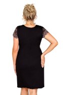 Koszulka nocna Koszulka Model Emma Plus Black - Donna Donna Koszulka nocna Koszulka Model Emma Plus Black - Donna Donna