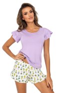 Piżama Damska Model Ananas 1/2 Violet - Donna Donna Piżama Damska Model Ananas 1/2 Violet - Donna Donna