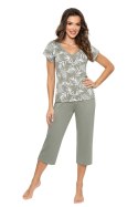 Piżama Damska Model Paloma 3/4 Olive - Donna Donna Piżama Damska Model Paloma 3/4 Olive - Donna Donna