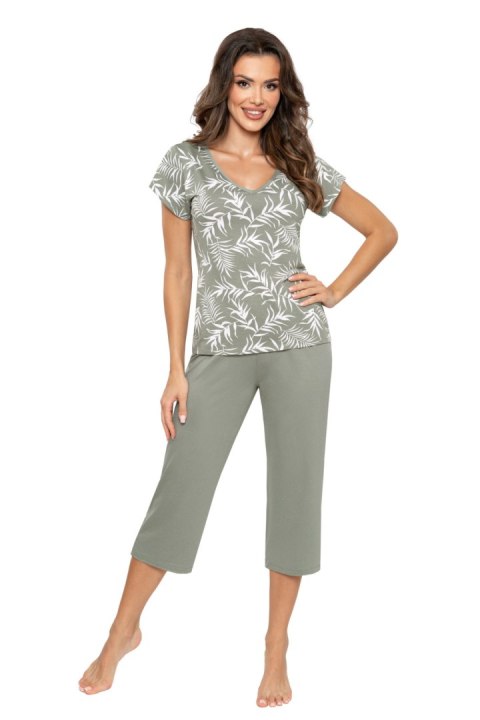 Piżama Damska Model Paloma 3/4 Olive - Donna Donna Piżama Damska Model Paloma 3/4 Olive - Donna Donna