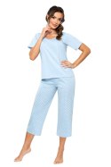 Piżama Damska Model SKY 3/4 Blue - Donna Donna Piżama Damska Model SKY 3/4 Blue - Donna Donna