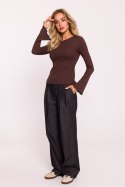 Bluzka Model MOE806 Brown - Moe Moe Bluzka Model MOE806 Brown - Moe Moe