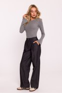 Bluzka Model MOE806 Grey Melange - Moe Moe Bluzka Model MOE806 Grey Melange - Moe Moe
