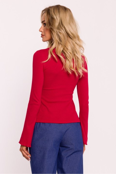 Bluzka Model MOE806 Red - Moe Moe Bluzka Model MOE806 Red - Moe Moe