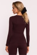 Bluzka Model MOE817 Brown - Moe Moe Bluzka Model MOE817 Brown - Moe Moe