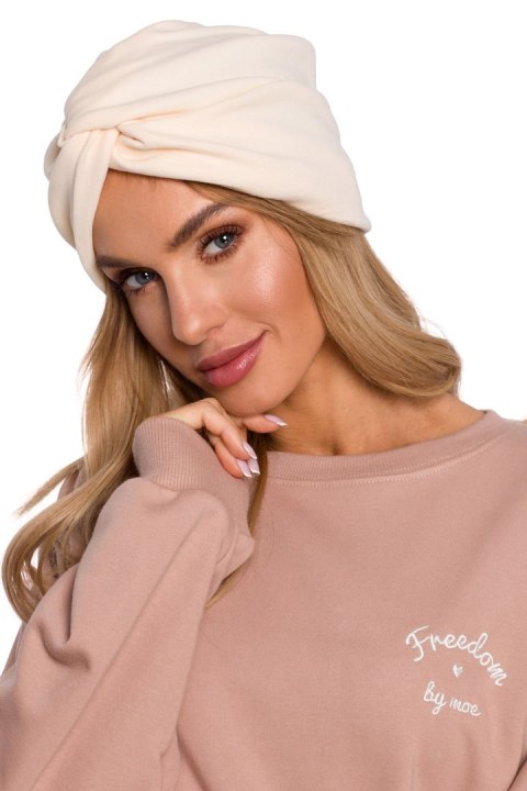 Czapka Model MOE601 Śmietana - Moe Moe Czapka Model MOE601 Śmietana - Moe Moe