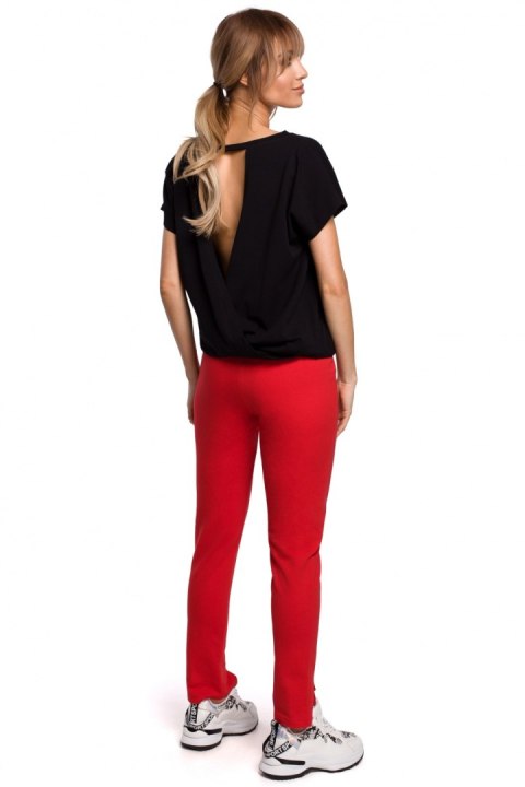 Spodnie Damskie Model MOE493 Red - Moe Moe Spodnie Damskie Model MOE493 Red - Moe Moe