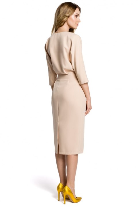 Sukienka Model MOE360 Beige - Moe Moe Sukienka Model MOE360 Beige - Moe Moe