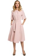 Sukienka Model MOE396 Powder Pink - Moe Moe Sukienka Model MOE396 Powder Pink - Moe Moe