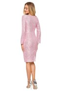 Sukienka Model MOE717 Powder Pink - Moe Moe Sukienka Model MOE717 Powder Pink - Moe Moe