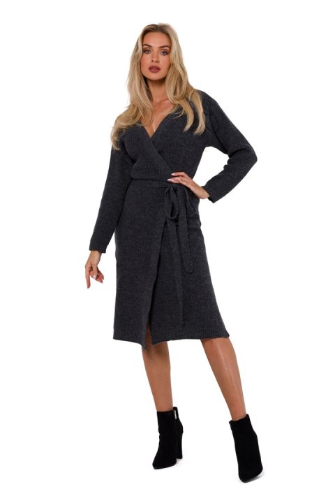 Sukienka Model MOE772 Antracyt - Moe Moe Sukienka Model MOE772 Antracyt - Moe Moe
