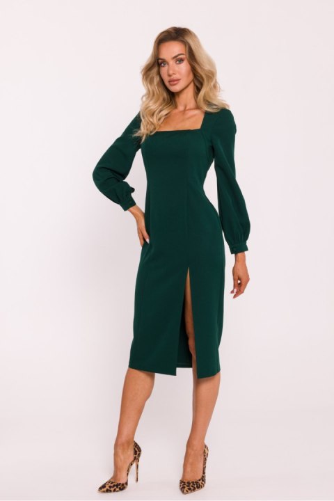 Sukienka Model MOE812 Bottle Green - Moe Moe Sukienka Model MOE812 Bottle Green - Moe Moe