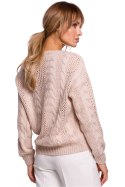 Sweter Damski Model MOE510 Powder Pink - Moe Moe Sweter Damski Model MOE510 Powder Pink - Moe Moe