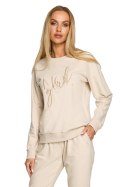 Bluza Damska Model MOE693 Piasek - Moe Moe Bluza Damska Model MOE693 Piasek - Moe Moe