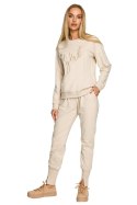 Bluza Damska Model MOE693 Piasek - Moe Moe Bluza Damska Model MOE693 Piasek - Moe Moe