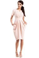 Sukienka Model MOE234 Powder Pink - Moe Moe Sukienka Model MOE234 Powder Pink - Moe Moe