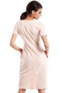 Sukienka Model MOE234 Powder Pink - Moe Moe Sukienka Model MOE234 Powder Pink - Moe Moe