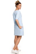 Sukienka Model MOE422 Sky Blue - Moe Moe Sukienka Model MOE422 Sky Blue - Moe Moe