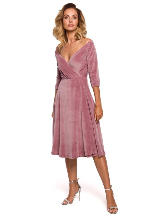 Sukienka Model MOE645 Dirty Pink - Moe Moe Sukienka Model MOE645 Dirty Pink - Moe Moe