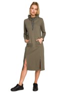 Sukienka Model MOE688 Khaki - Moe Moe Sukienka Model MOE688 Khaki - Moe Moe
