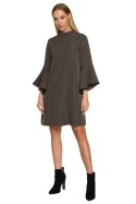 Sukienka Model MOE698 Khaki - Moe Moe Sukienka Model MOE698 Khaki - Moe Moe