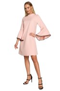 Sukienka Model MOE698 Powder Pink - Moe Moe Sukienka Model MOE698 Powder Pink - Moe Moe