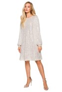 Sukienka Model MOE715 Szampan - Moe Moe Sukienka Model MOE715 Szampan - Moe Moe