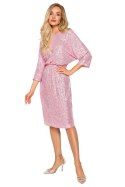 Sukienka Model MOE716 Powder Pink - Moe Moe Sukienka Model MOE716 Powder Pink - Moe Moe