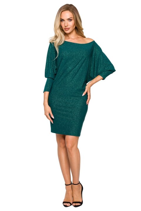 Sukienka Model MOE723 Szmaragd - Moe Moe Sukienka Model MOE723 Szmaragd - Moe Moe