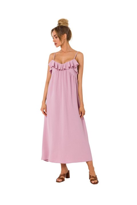 Sukienka Model MOE743 Dirty Pink - Moe Moe Sukienka Model MOE743 Dirty Pink - Moe Moe