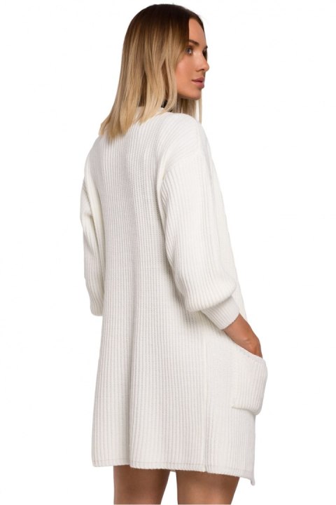 Sweter Kardigan Model MOE538 Ecru - Moe Moe Sweter Kardigan Model MOE538 Ecru - Moe Moe