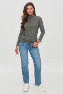 Bluzka Model M840 Khaki - Makadamia Makadamia Bluzka Model M840 Khaki - Makadamia Makadamia