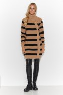 Golf Damski Model S138 Camel/Black - Makadamia Makadamia