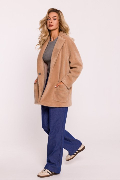 Płaszcz Damski Model MOE808 Beige - Moe Moe Płaszcz Damski Model MOE808 Beige - Moe Moe