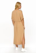 Sukienka Model M822 Beige - Makadamia Makadamia Sukienka Model M822 Beige - Makadamia Makadamia