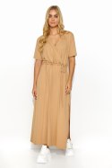 Sukienka Model M823 Beige - Makadamia Makadamia Sukienka Model M823 Beige - Makadamia Makadamia