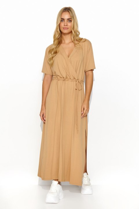 Sukienka Model M823 Beige - Makadamia Makadamia Sukienka Model M823 Beige - Makadamia Makadamia