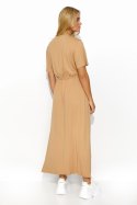 Sukienka Model M823 Beige - Makadamia Makadamia Sukienka Model M823 Beige - Makadamia Makadamia