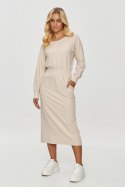 Sukienka Model M842 Light Beige - Makadamia Makadamia Sukienka Model M842 Light Beige - Makadamia Makadamia