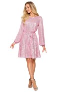 Sukienka Model MOE715 Powder Pink - Moe Moe Sukienka Model MOE715 Powder Pink - Moe Moe